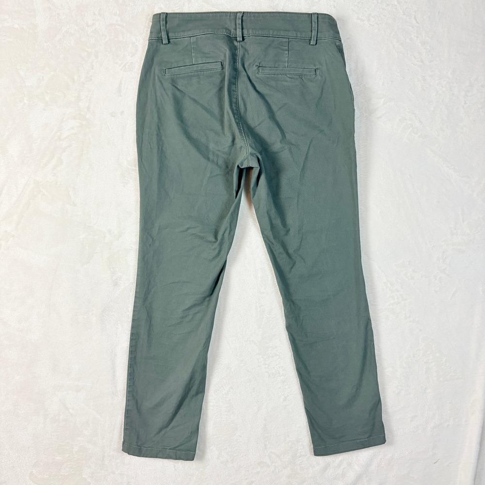 Loft Pants Women Sz 6 Sage Green Stretch Chino Slim Straight Leg Casual Trousers - Picture 11 of 13